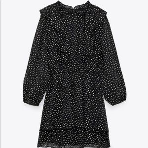 Zara black printed dress